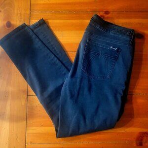 Seven7 Women's Black Skinny Stretch Jean, 5-Pocket Mid-Rise Style - Size 12